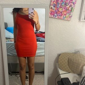 Burnt orange basic dresss great to dress